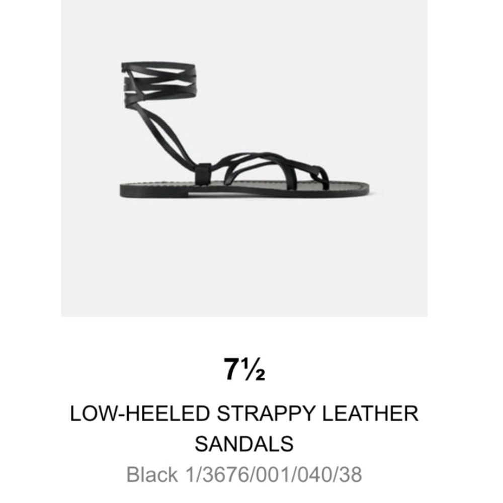 ZARA strappy leather sandals